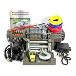 Лебедка электрическая 4REVO серии LX 12V 5000 lbs / 2272 кг со стальным тросом