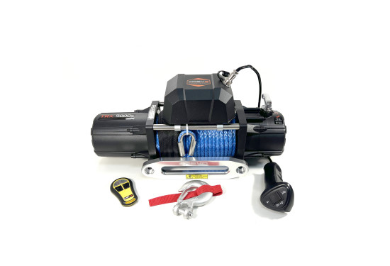 Лебедка электрическая 4REVO серии TRX 12V 9000 lbs / 4082 кг с синтетическим тросом