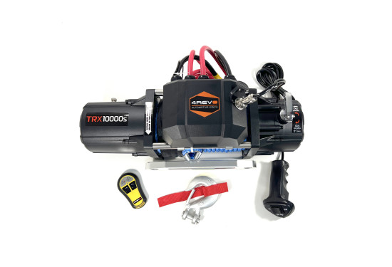 Лебедка электрическая 4REVO серии TRX 12V 10000 lbs / 4536 кг с синтетическим тросом