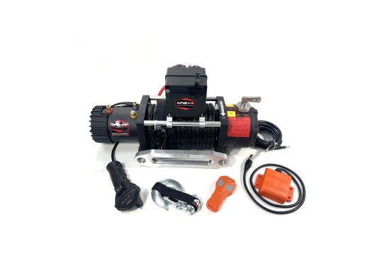Лебедка электрическая 4REVO серии SRX 12V 12000 lbs / 5443 кг с синтетическим тросом