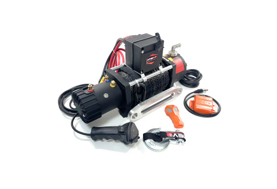Лебедка электрическая 4REVO серии SRX 12V 13500 lbs / 6115 кг с синтетическим тросом