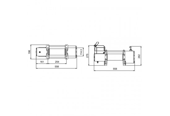 Лебедка электрическая 4REVO серии SRX 12V 17000 lbs / 7727 кг со стальным тросом