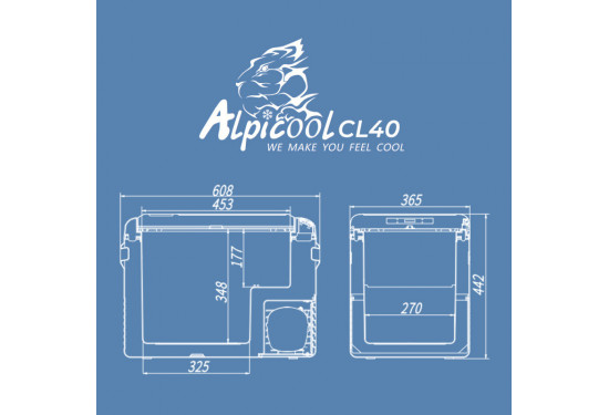 Компрессорный автохолодильник ALPICOOL CL-40 л, 12/24В