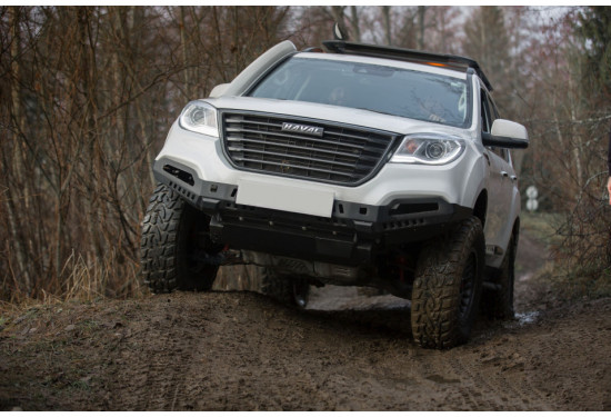 Мини-силовик АМЗ для Haval H9 с площадкой для лебедки