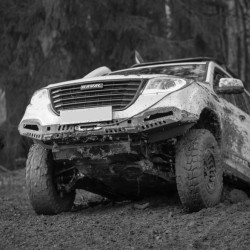 Мини-силовик АМЗ для Haval H9 с площадкой для лебедки