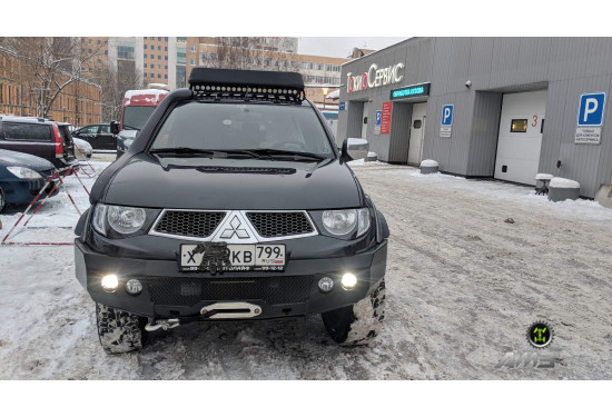 Бампер силовой передний АМЗ для Mitsubishi L200 IV 2006-2016