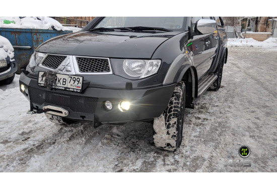 Бампер силовой передний АМЗ для Mitsubishi L200 IV 2006-2016