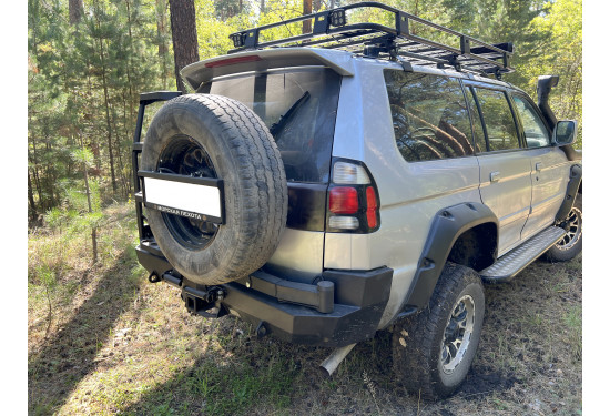 Бампер силовой задний АМЗ для Mitsubishi Montero Sport/Pajero Sport 1996-2009