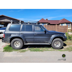 Силовые пороги АМЗ для Nissan Patrol Y61 1997-2010