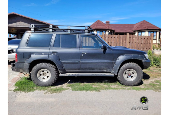 Силовые пороги АМЗ для Nissan Patrol Y61 1997-2010