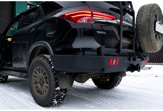 Бампер силовой задний АМЗ для Toyota Fortuner 2015-2020