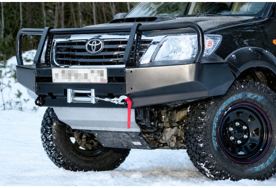 Бампер силовой передний АМЗ для Toyota Hilux 2005-2015 с листом защиты радиатора