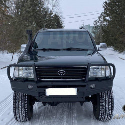 Бампер силовой передний АМЗ для Toyota Land Cruiser 105 под штатную электрическую лебедку AISIN