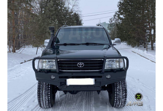 Бампер силовой передний АМЗ для Toyota Land Cruiser 105 под штатную электрическую лебедку AISIN