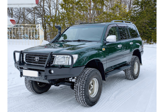 Бампер силовой передний АМЗ для Toyota Land Cruiser 105 под штатную электрическую лебедку AISIN