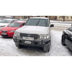 Бампер силовой передний АМЗ для Toyota Land Cruiser 105 под штатную электрическую лебедку AISIN