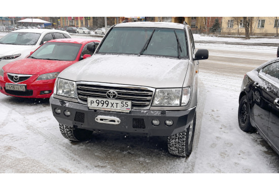 Бампер силовой передний АМЗ для Toyota Land Cruiser 105 под штатную электрическую лебедку AISIN