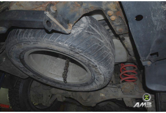 Дополнительный полиэтиленовый топливный бак 45 л для Toyota Land Cruiser 200 установка над запаской