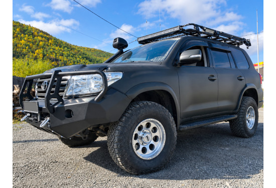 Бампер силовой передний АМЗ для Toyota Land Cruiser 200 2007-2016 под штатную электрическую лебедку