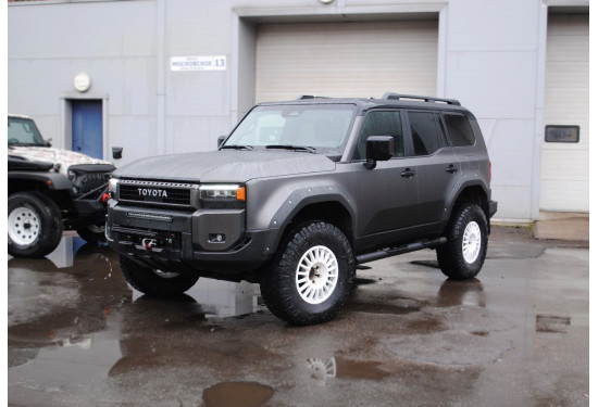 Площадка под лебедку в штатный бампер Toyota Land Cruiser Prado 250 с листом защиты