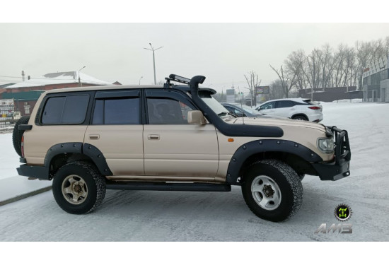 Силовые пороги листовые цельногнутые АМЗ для Toyota Land Cruiser 80 / Lexus LX450