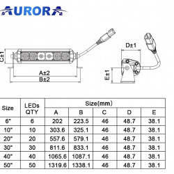 Светодиодная балка Aurora 250W Дальний свет (ALO-S5-50)
