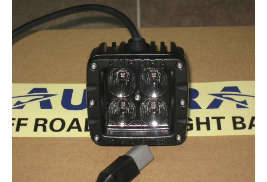 Светодиодная фара Aurora 12W опасной зоны (ALO-2-E4R) красный свет