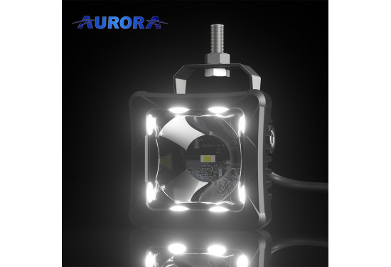 Светодиодная фара Aurora 30W с RGB подсветкой (ALO-D3-2-P23-RGB)