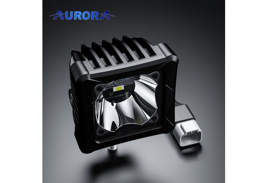 Светодиодная фара Aurora 30W с RGB подсветкой (ALO-D3-2-P23-RGB)