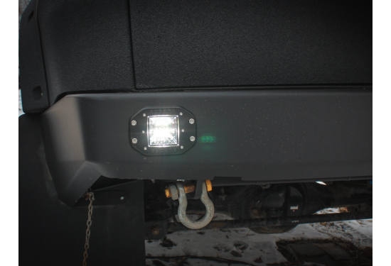 Врезная светодиодная фара Aurora 12W Красный и белый свет (ALO-E-2-E12KR)