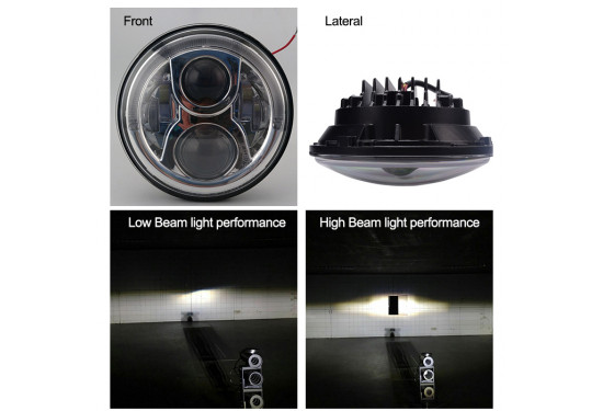 Светодиодная фара головного света Aurora BLACK 65W 7 дюймов (1 шт)