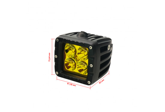 Светодиодная фара Aurora 40W Дальний свет (ALO-T-2-E4T) Желтая