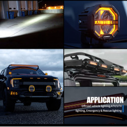 Светодиодная балка Aurora 80W Дальний + ДХО (ALO-W-4-R12T3-AW-D2)