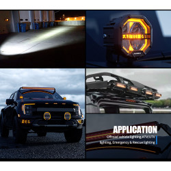 Светодиодная балка Aurora 240W Дальний + ДХО (ALO-W-4-R12T3-AW-D6)