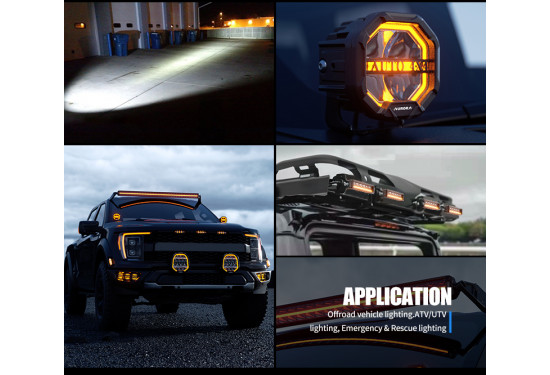 Светодиодная балка Aurora 240W Дальний + ДХО (ALO-W-4-R12T3-AW-D6)