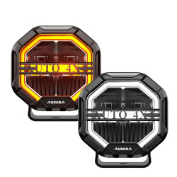 Светодиодная фара Aurora 40W Дальний + ДХО (ALO-W-4-R12T3-AW)