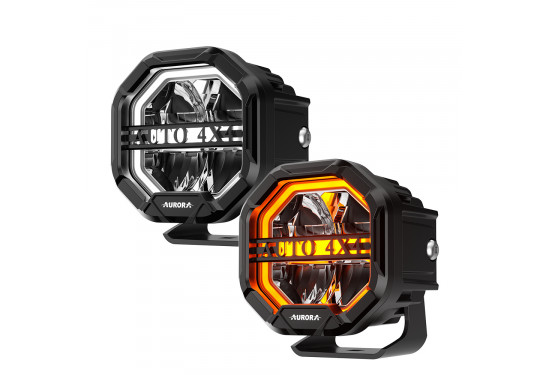 Светодиодная фара Aurora 40W Дальний + ДХО (ALO-W-4-R12T3-AW)