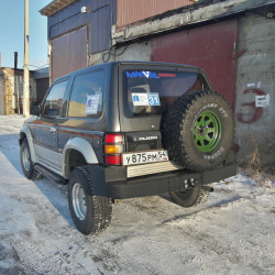 Задний силовой бампер для Mitsubishi Pajero 2 (3 двери)