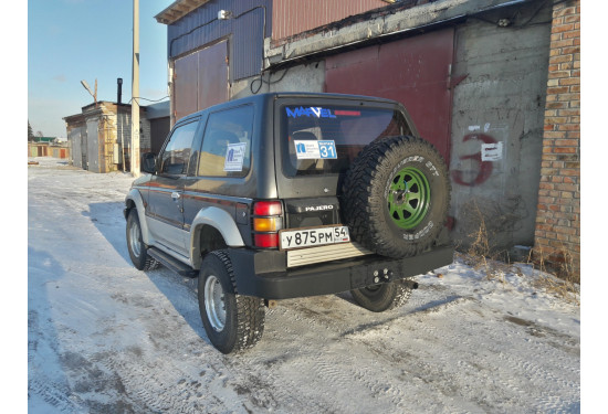 Задний силовой бампер для Mitsubishi Pajero 2 (3 двери)