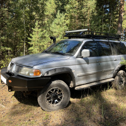 Силовые пороги для Mitsubishi Pajero Sport 1996-2008