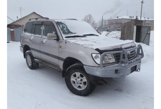 Передний силовой бампер для Toyota Land Cruiser 105 под штатную лебедку с кенгурином