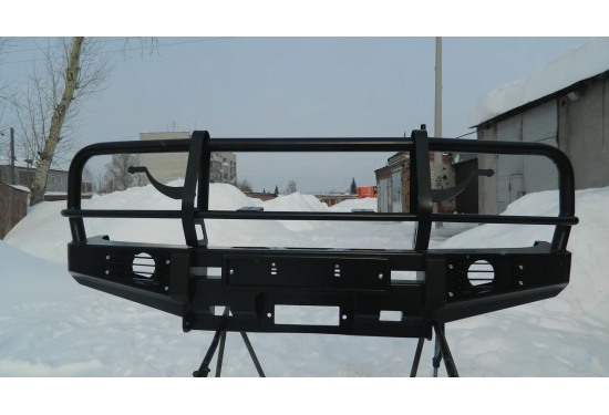 Передний силовой бампер для Toyota Land Cruiser 80 с кенгурином и местами под ПТФ