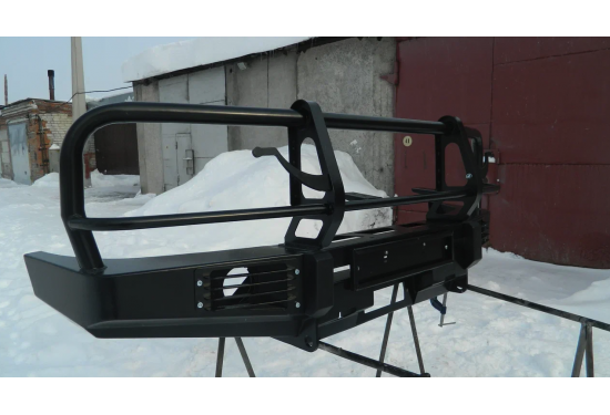 Передний силовой бампер для Toyota Land Cruiser 80 с кенгурином и местами под ПТФ