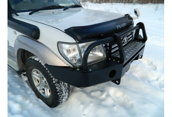 Передний силовой бампер для Toyota Land Cruiser Prado 90/95 с кенгурином