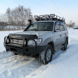 Передний силовой бампер для Toyota Land Cruiser Prado 90/95 с кенгурином