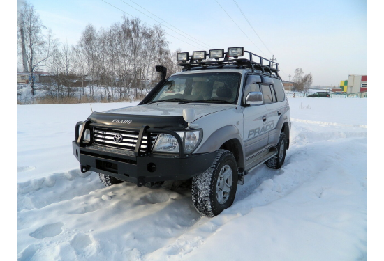Передний силовой бампер для Toyota Land Cruiser Prado 90/95 с кенгурином