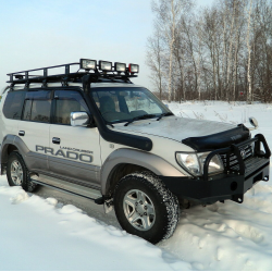 Передний силовой бампер для Toyota Land Cruiser Prado 90/95 с кенгурином