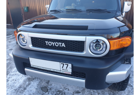 Светодиодные фары головного света для Toyota FJ Cruiser с ДХО (CHROM)