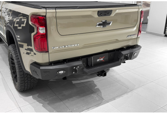 Бампер силовой задний BMS PRO-Line для Chevrolet Silverado 2017-2024 и GMC Sierra 2018-2024