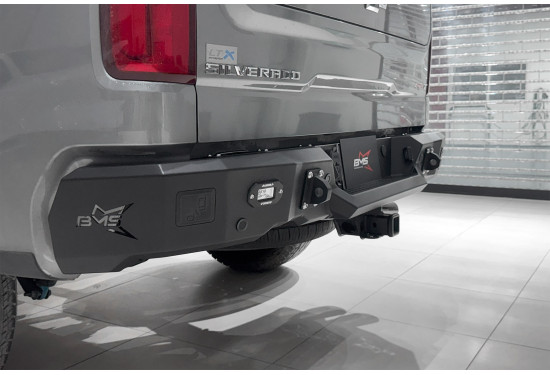 Бампер силовой задний BMS PRO-Line для Chevrolet Silverado 2017-2024 и GMC Sierra 2018-2024